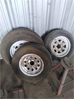 3 trailer tires w wheels