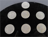 (7) Assorted Buffalo Nickels