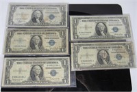 (5) $1 Silver Certificates