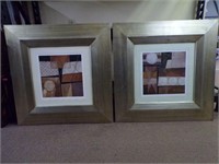 2 FRAMED ABSTRACT PICTURES