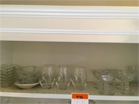 A Shelf of Various Glasswares