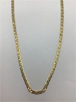 14K yellow gold chain link necklace