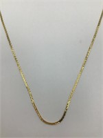 585 yellow gold thin chain necklace