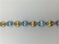 Blue Topaz 10K yellow gold Bracelet