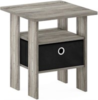Andrey End Table Nightstand with Bin Drawer