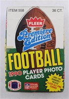 Box 1990 FLEER Premium Edition NFL Sports Cards