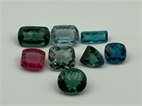Lot of 8 large colored gemstones