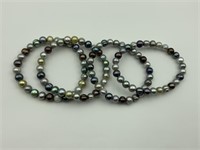 Honora lot of 4 pearl bracelets
