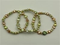 Honora Lot of 3 pearl bracelets