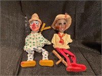 Two Vintage Marionette Puppets