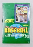 Sealed Box 1991 SCORE MLB Baseball Cards