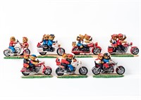 Lot On the Go with Coca Cola Motorcycle Figurines