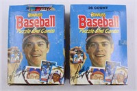 (2) Full Boxes Donruss Baseball & Puzzle Cards