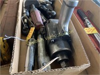 BOX LOT OF IMPACTS, GRINDERS & AIR RATCHETS