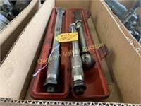 BOX LOT OF TORQUE WRENCHES