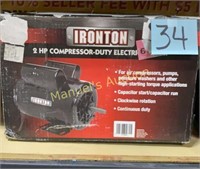 IRONTON 2 HP COMPRESSOR DUTY ELECTRIC MOTOR