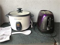 (2 PCS) Rice Cooker & Purple Toaster