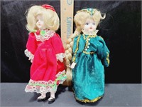 2 Vintage Porcelain Dolls