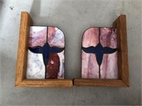 (2 PCS) Stained Glass Bookends