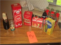 Coke Bottles/Carton, Tins as Displayed