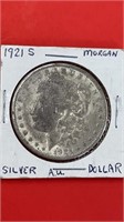 1921S Morgan Dollar AU