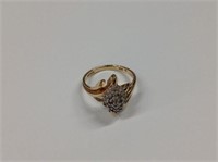 14k yellow gold Diamond Cluster w/ approx