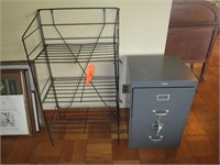 2-Drawer File Cabinet (w/ Key), & 3 Shelf Wire