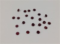Collection of loose round garnets, 3.45ctw