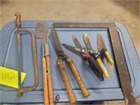 Carpenter's Square, Garden Shears/Clippers, Saw,