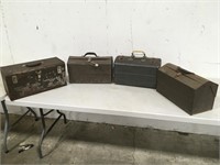 4 Vintage Metal Toolboxes