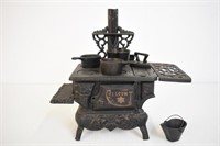 CAST IRON MINIATURE STOVE BY CRESENT - 9" HIGH