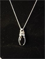 STERLING SILVER NECKLACE - 18" - SPINEL 4.3 CARATS