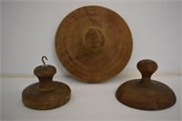 3 BUTTER PRESSES - LARGE ONE 6"