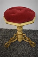 PIANO STOOL - WOOD WITH CAST BASE