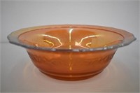 CARNIVAL GLASS BOWL - 8 1/2" WIDE