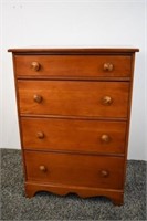 SOLID MAPLE GENTLEMENS CHEST - 4 DRAWERS