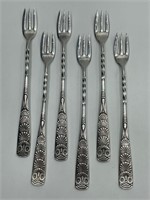 Rogers Bros "OWL" Pattern, Set of 6 Cocktail Forks