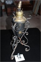 Oil Lamp Font w/ Stand 24"