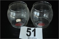 Pair Coleman Lantern Globes 4.5"