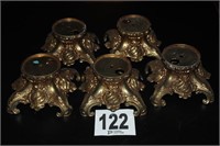Five Brass Lamp Bases