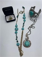 4 Piece Blue Jewelry