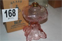 Pink Glass Fount 10"