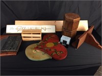 Lot of Wooden Decor, Bowls & Coasters