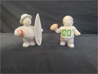 Lenox Snowman Lot x2 (Football and Surfing)