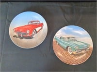 Collectors Plate Lot '58 Biarritz and '57 Corvette