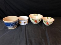 Lots of 4 Bowls Teleflora, Evesham, PJ Podyma