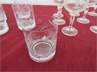 Glassware - wine glasses, tumblers, spooners