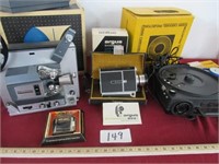 Bell & Howell projector, Kodak carousel, tripod