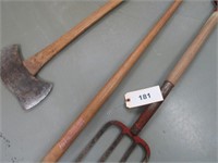Shovel, fork, ax