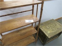Bamboo shelf, wood box